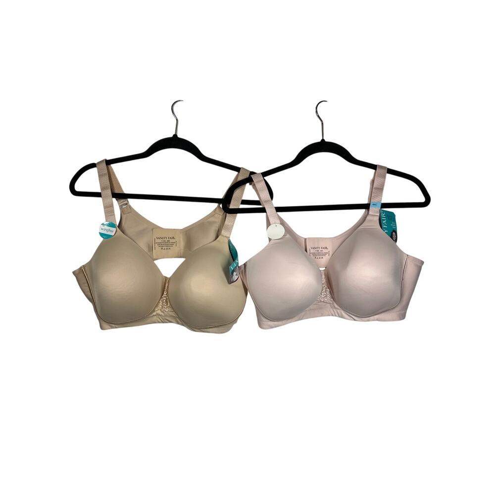 Vanity Fair Beauty Back Full Figure 71380 Bra Lot of 2 Size 44C Beige Tan Pink